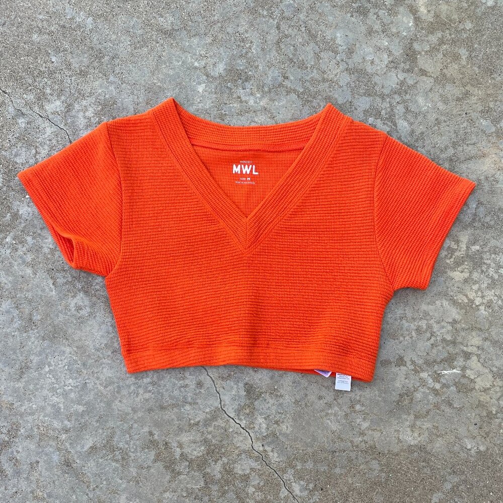 Madewell V-Neck Crop Tee (Size M)